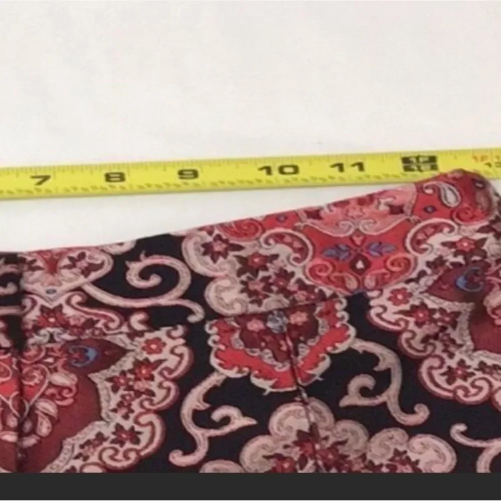 kate spade Red Runway Medallion Jacquard Kick Flare Leg Trousers Size 0